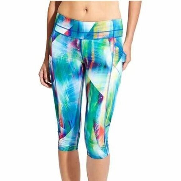 Athleta Tropea Dobby Be Free Knicker‎ Crops- Size Small - Picture 1 of 14